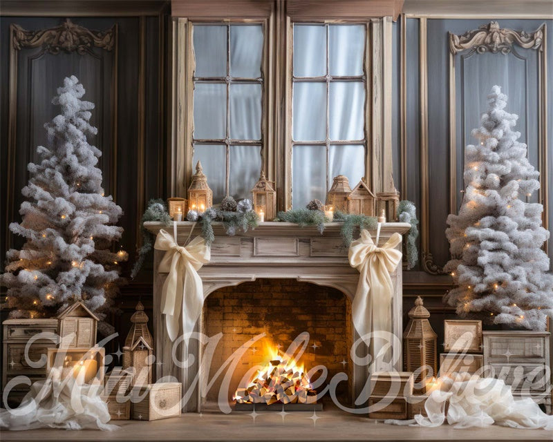 Kate Fireplace Christmas Backdrop Designed by Mini MakeBelieve - Kate Backdrop AU
