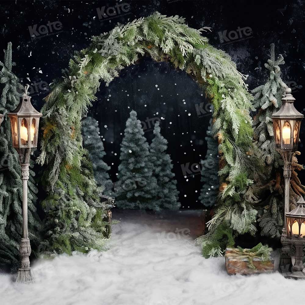 Kate Christmas Outdoor Arch Tree Night Backdrop for Photography - Kate Backdrop AU
