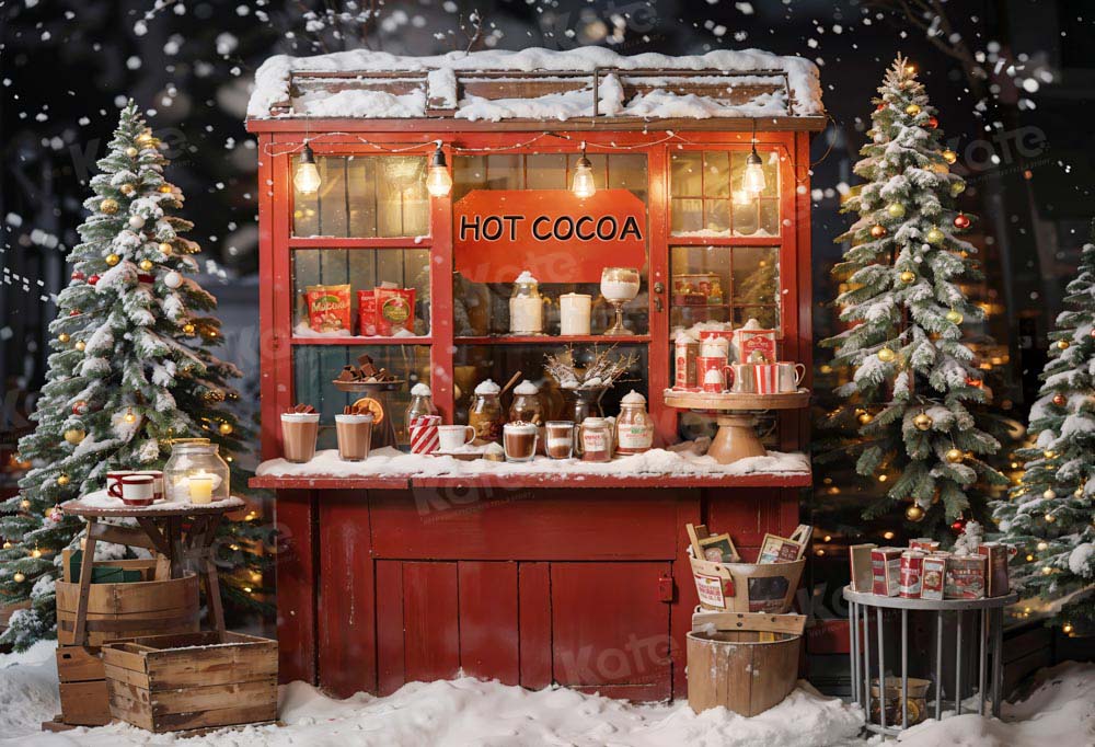 Kate Christmas Hot Cocoa Backdrop Designed by Emetselch - Kate Backdrop AU