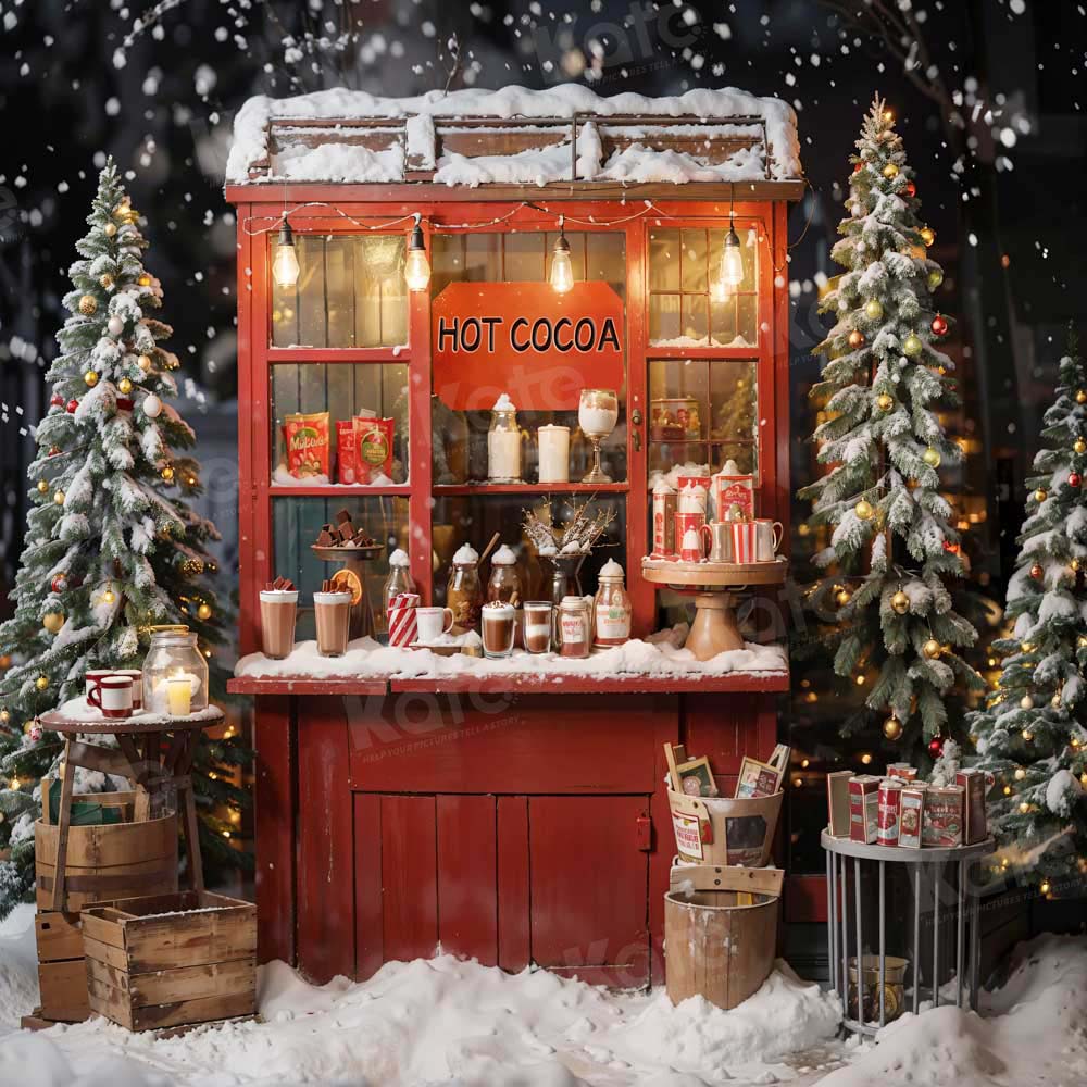 Kate Christmas Hot Cocoa Backdrop Designed by Emetselch - Kate Backdrop AU