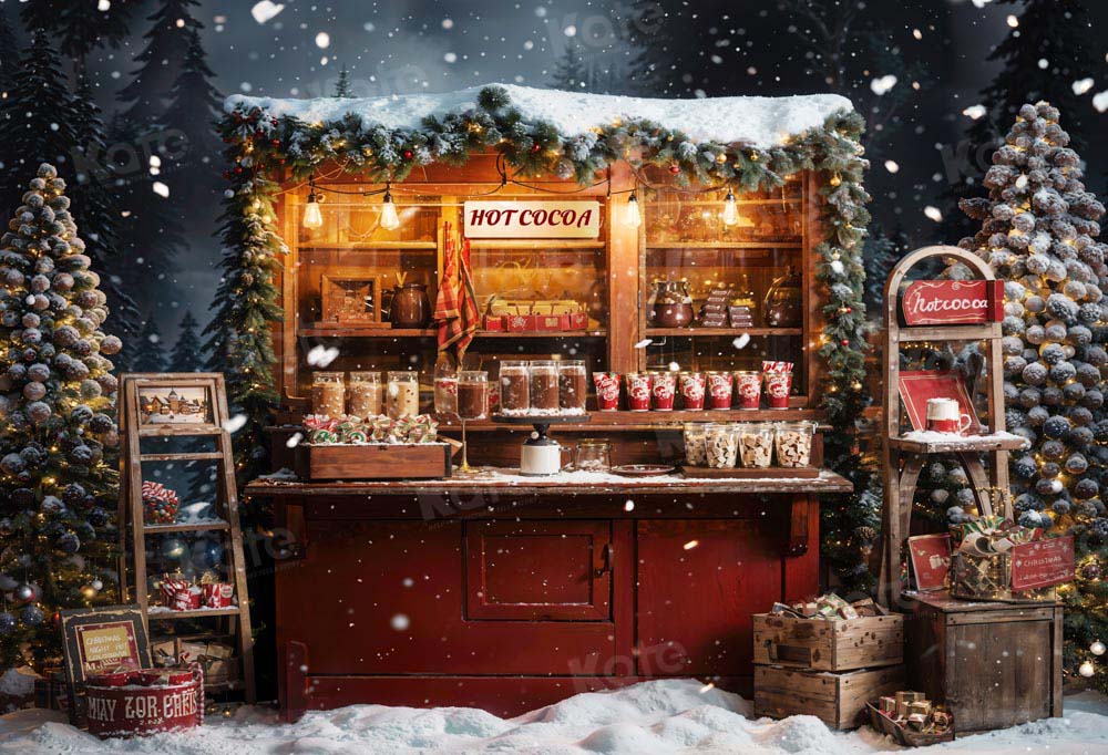 Kate Hot Cocoa Shop Backdrop Designed by Emetselch - Kate Backdrop AU