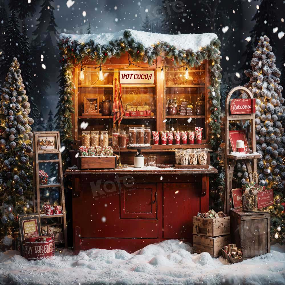 Kate Hot Cocoa Shop Backdrop Designed by Emetselch - Kate Backdrop AU