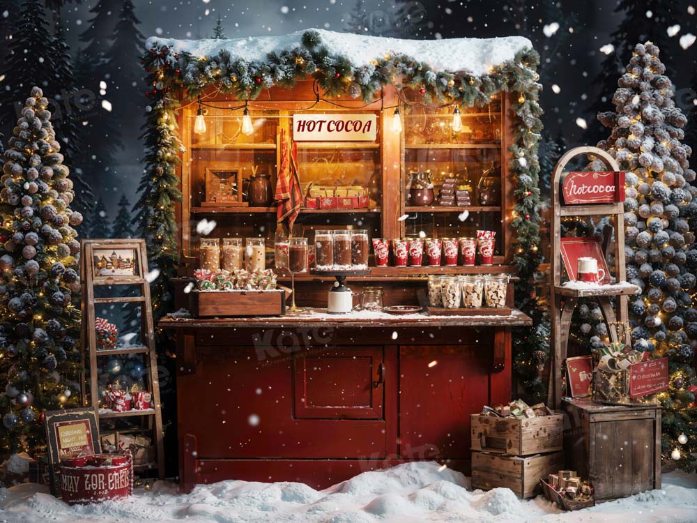 Kate Hot Cocoa Shop Backdrop Designed by Emetselch - Kate Backdrop AU