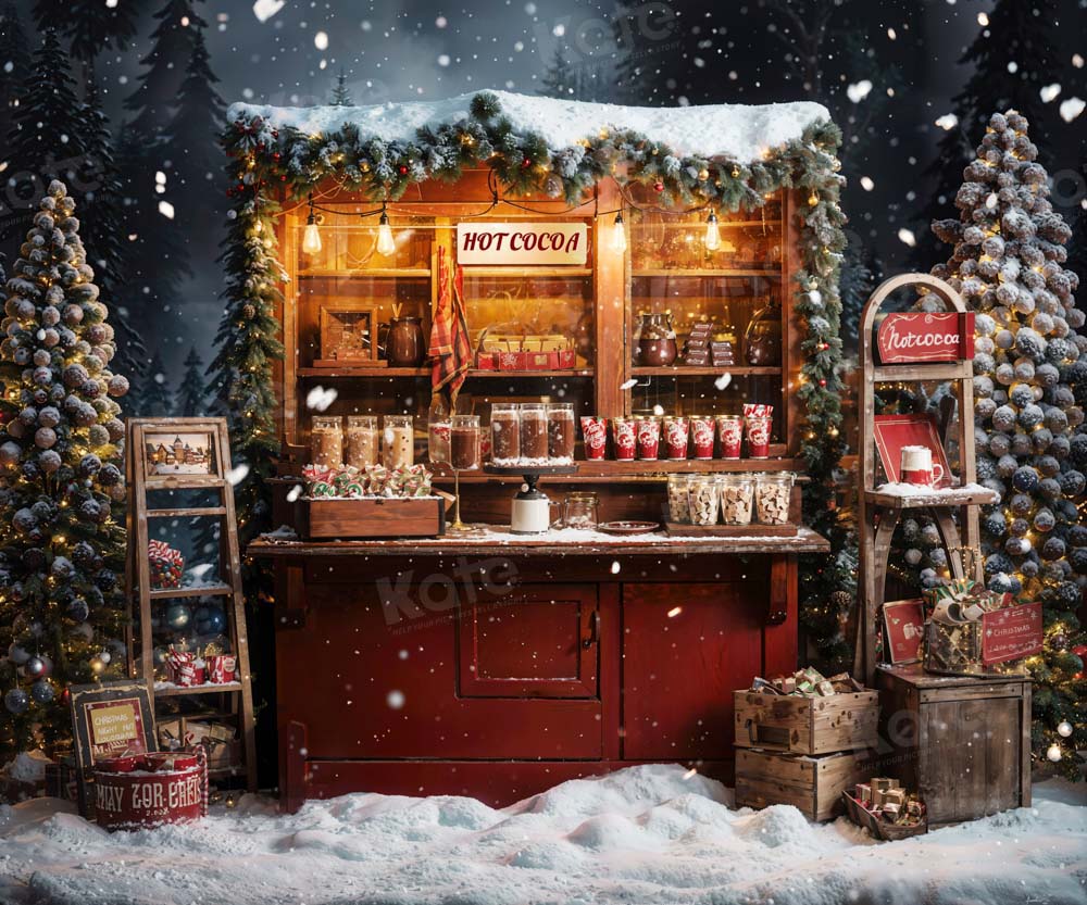 Kate Hot Cocoa Shop Backdrop Designed by Emetselch - Kate Backdrop AU