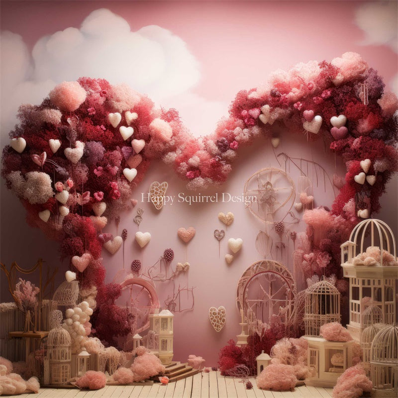 Kate Bird Cage Hearts Backdrop Designed by Happy Squirrel Design - Kate Backdrop AU