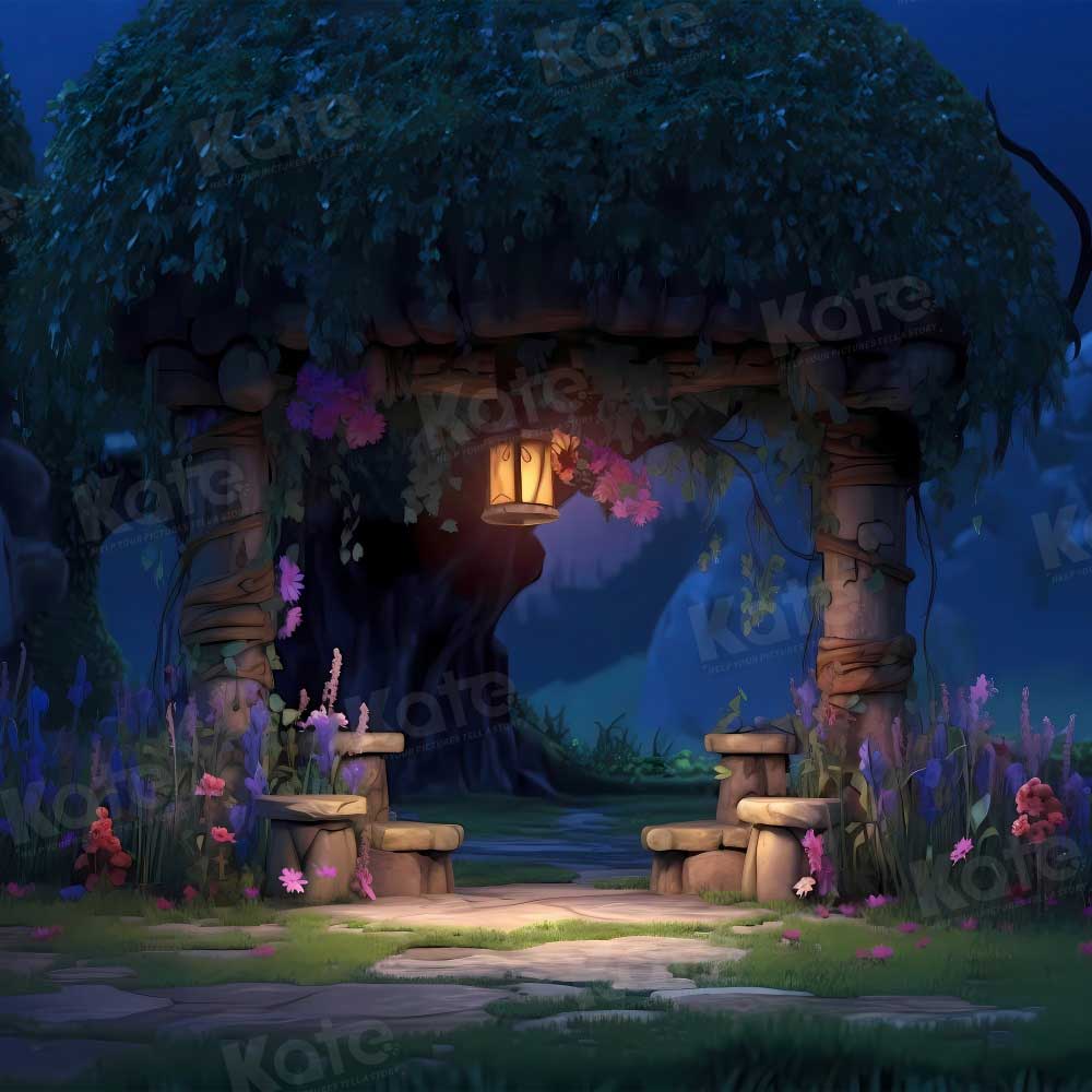 Kate Summer Night Park Backdrop for Photography - Kate Backdrop AU