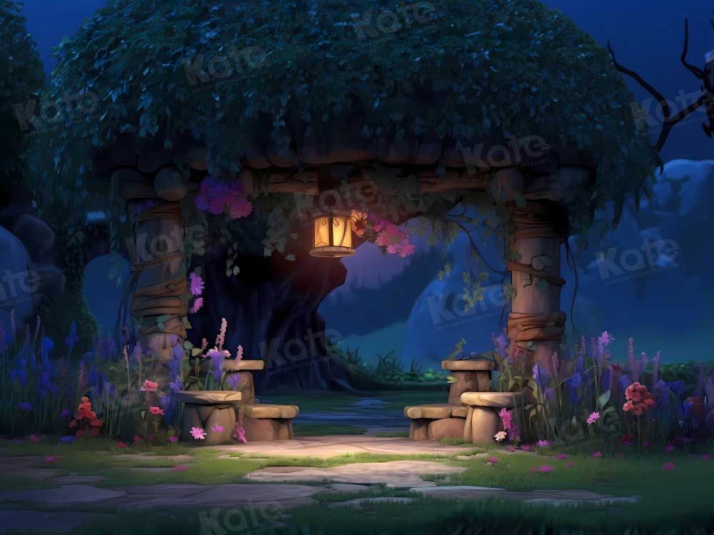 Kate Summer Night Park Backdrop for Photography - Kate Backdrop AU