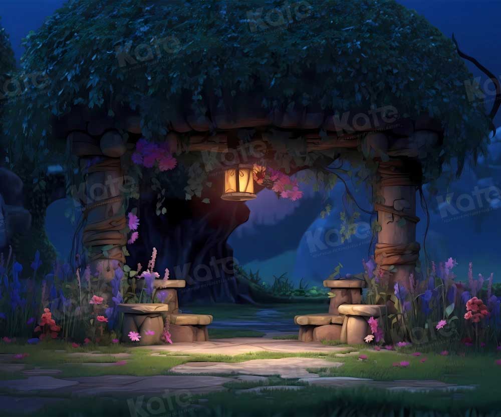 Kate Summer Night Park Backdrop for Photography - Kate Backdrop AU