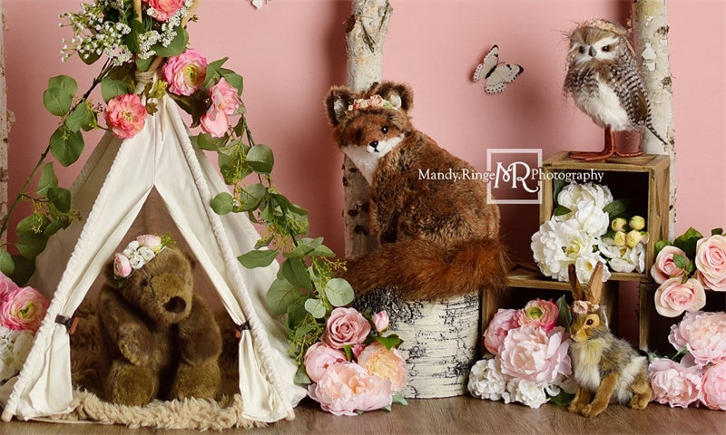 Kate Pink Wild One Birthday Backdrop Designed by Mandy Ringe Photography - Kate Backdrop AU