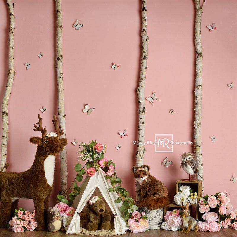 Kate Pink Wild One Birthday Backdrop Designed by Mandy Ringe Photography - Kate Backdrop AU
