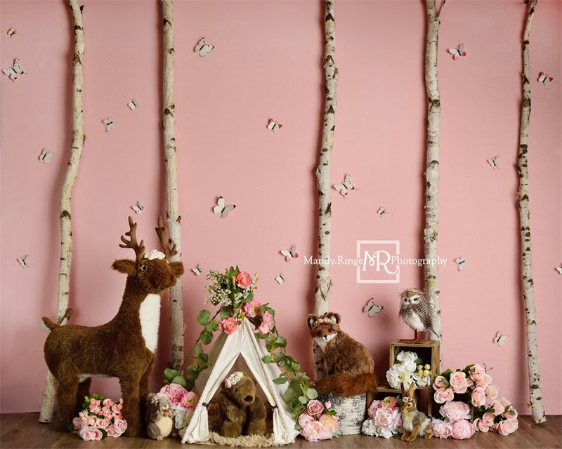 Kate Pink Wild One Birthday Backdrop Designed by Mandy Ringe Photography - Kate Backdrop AU