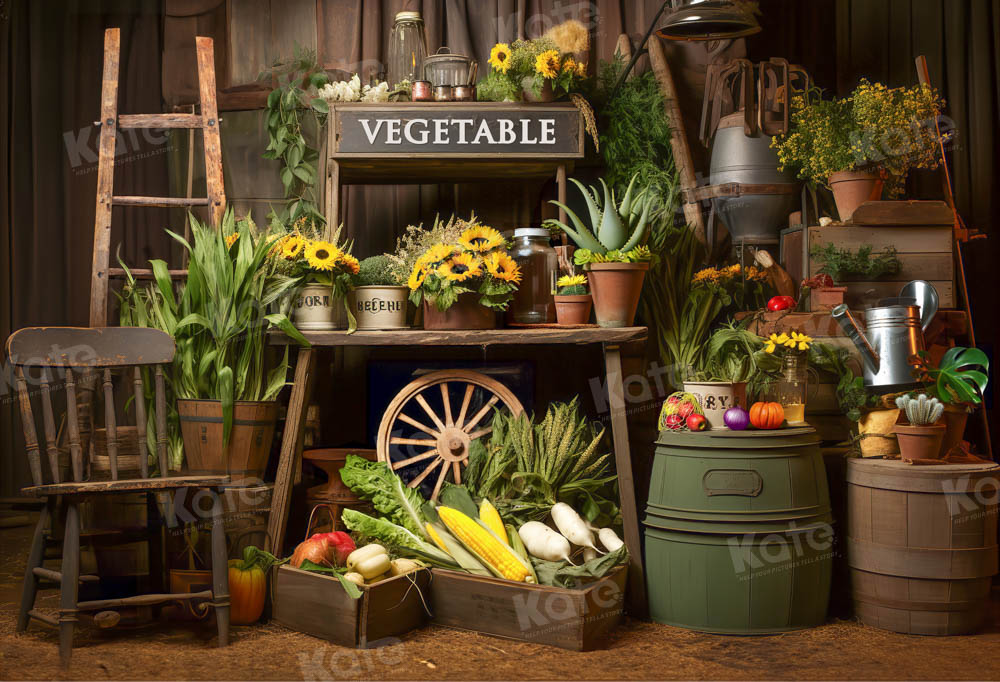 Kate Spring Vegetables Backdrop Designed by Emetselch - Kate Backdrop AU