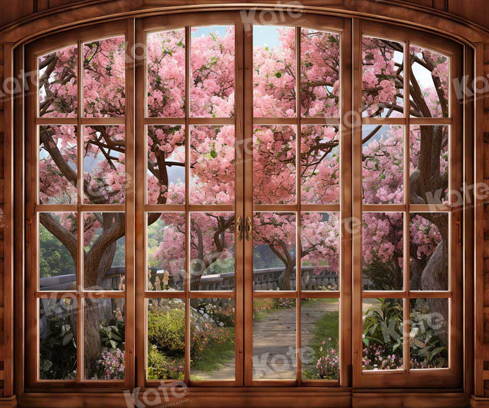 Kate Sakura Path Window Scenery Backdrop Designed by Chain Photography - Kate Backdrop AU