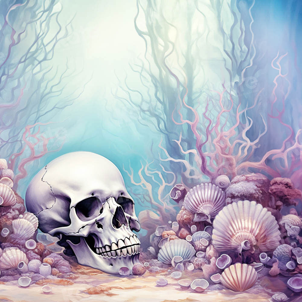 Kate Halloween Underwater World Baker Skull Backdrop Designed by Chain Photography - Kate Backdrop AU