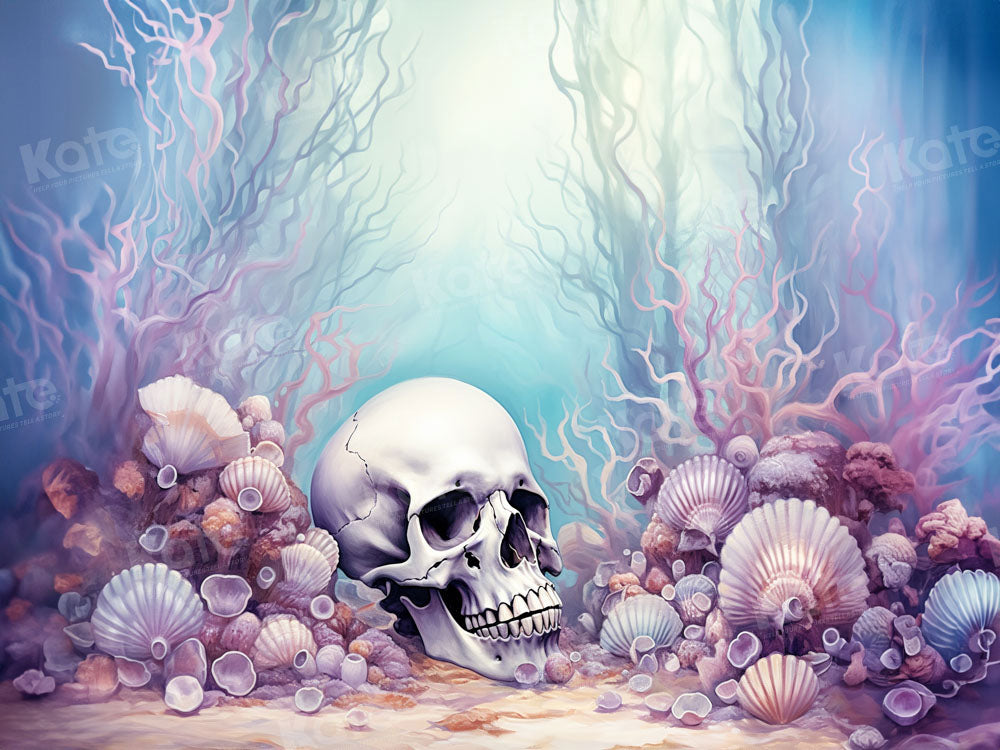 Kate Halloween Underwater World Baker Skull Backdrop Designed by Chain Photography - Kate Backdrop AU