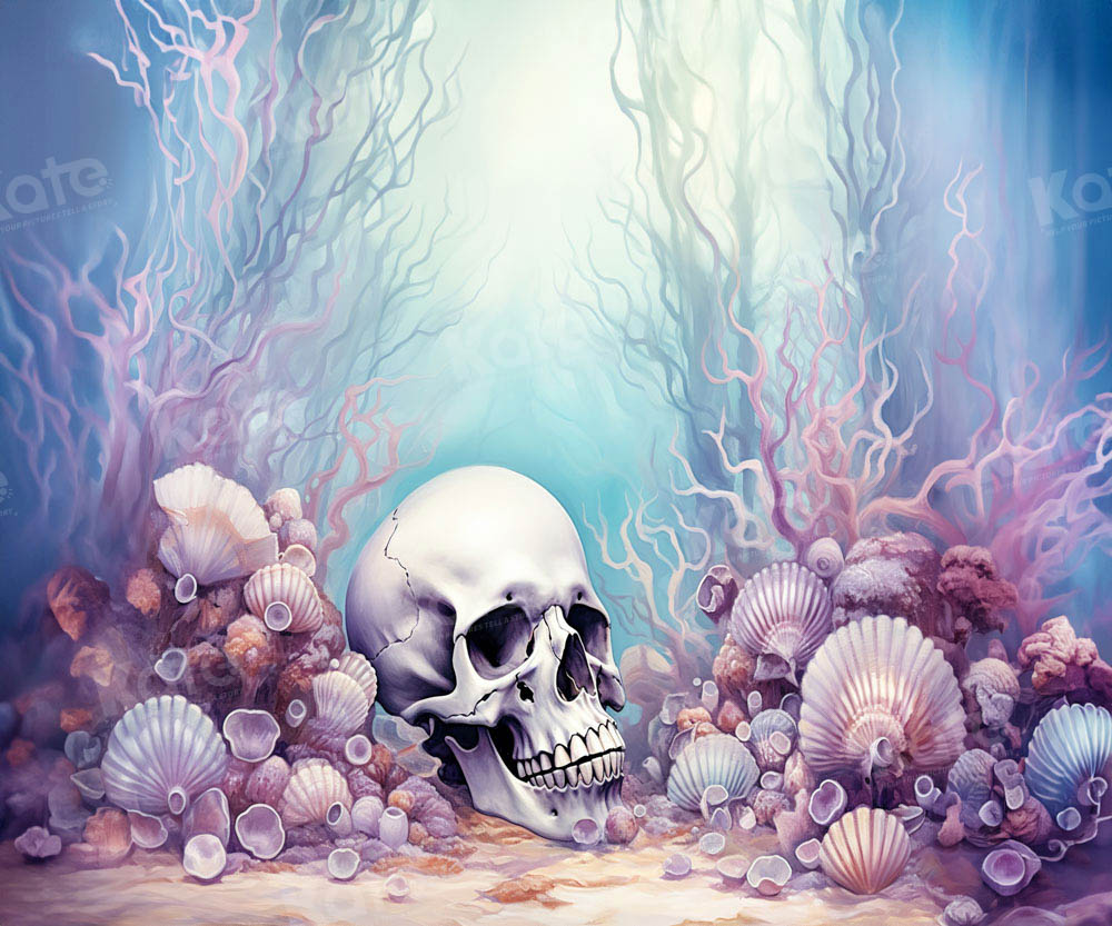 Kate Halloween Underwater World Baker Skull Backdrop Designed by Chain Photography - Kate Backdrop AU