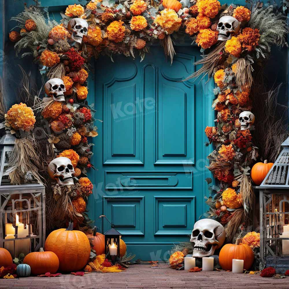 Kate Halloween Skull Arch Wall Backdrop Designed by Chain Photography