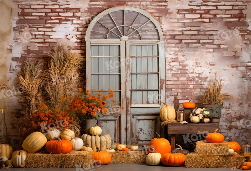 Kate Autumn Pumpkin Wall Backdrop Designed by Emetselch