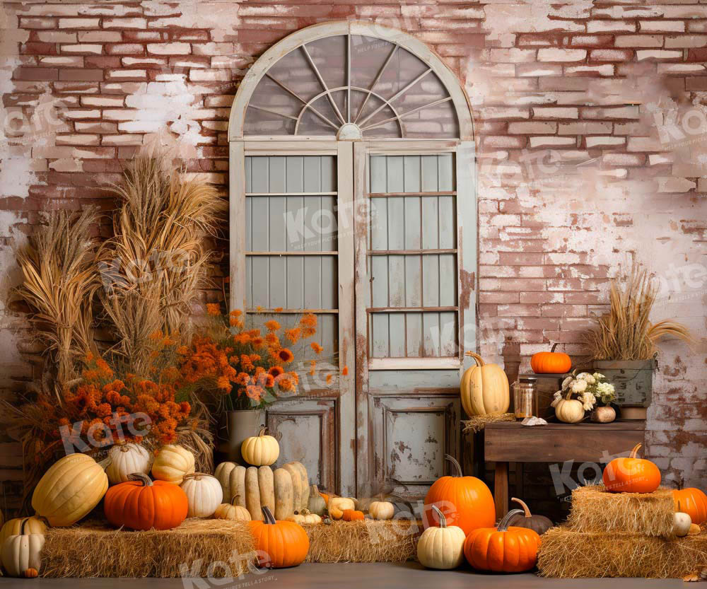 Kate Autumn Pumpkin Wall Backdrop Designed by Emetselch