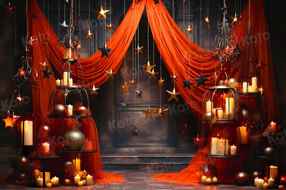 Kate Pentagram Candle Red Stage Backdrop Designed by Emetselch - Kate Backdrop AU