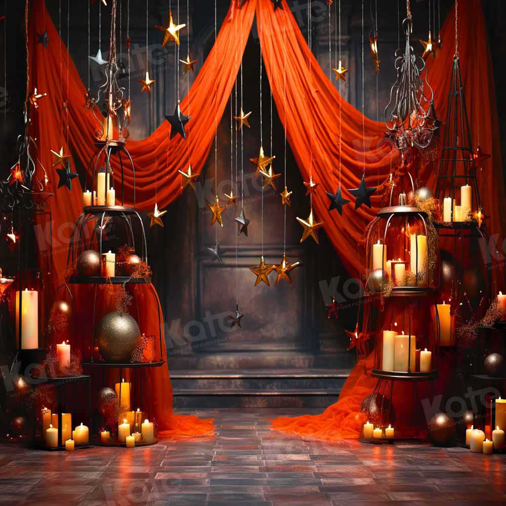 Kate Pentagram Candle Red Stage Backdrop Designed by Emetselch - Kate Backdrop AU
