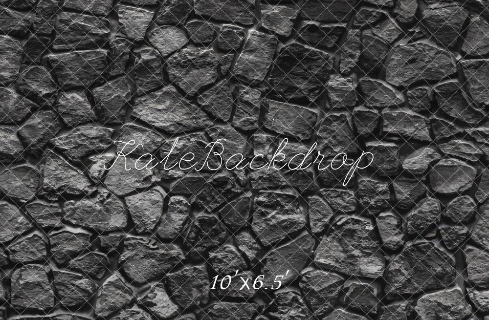 Kate Dark Black Gray Stone Backdrop for Photography - Kate Backdrop AU