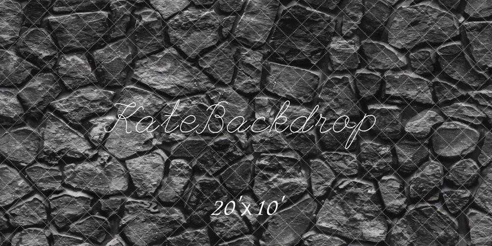 Kate Dark Black Gray Stone Backdrop for Photography - Kate Backdrop AU