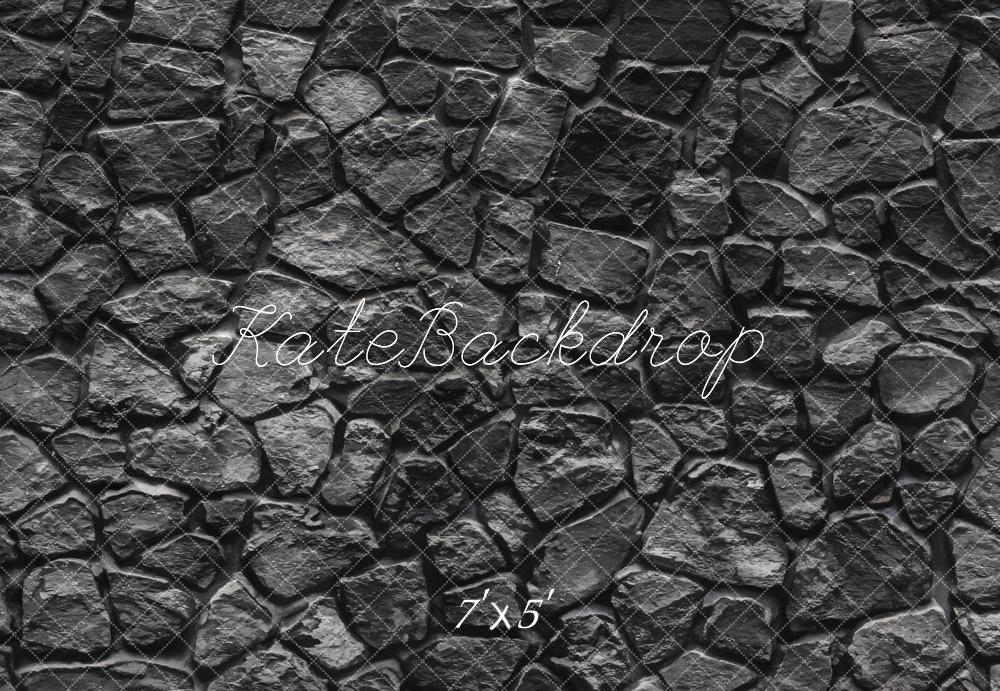 Kate Dark Black Gray Stone Backdrop for Photography - Kate Backdrop AU