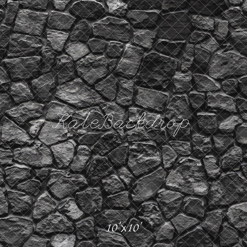 Kate Dark Black Gray Stone Backdrop for Photography - Kate Backdrop AU