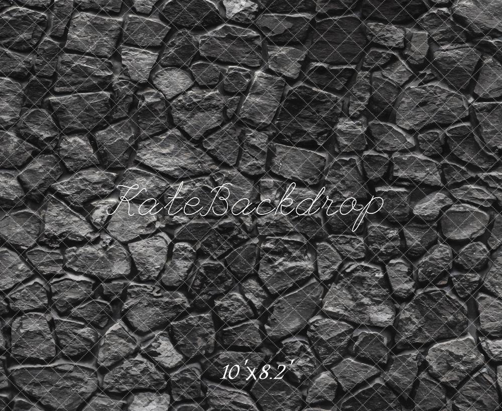 Kate Dark Black Gray Stone Backdrop for Photography - Kate Backdrop AU