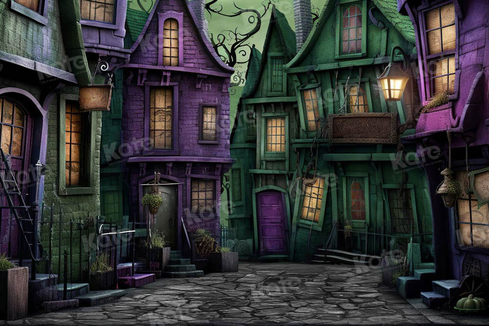 Kate Halloween Street Backdrop for Photography - Kate Backdrop AU