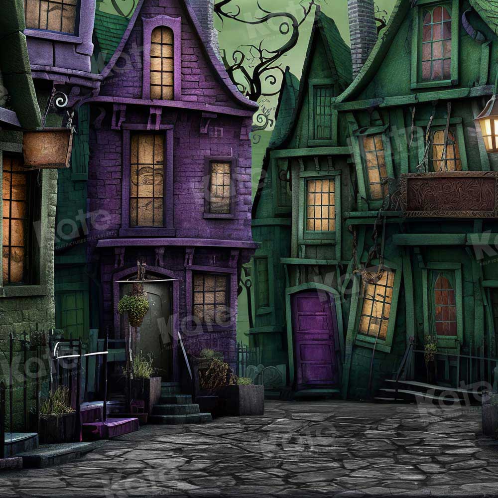 Kate Halloween Street Backdrop for Photography - Kate Backdrop AU