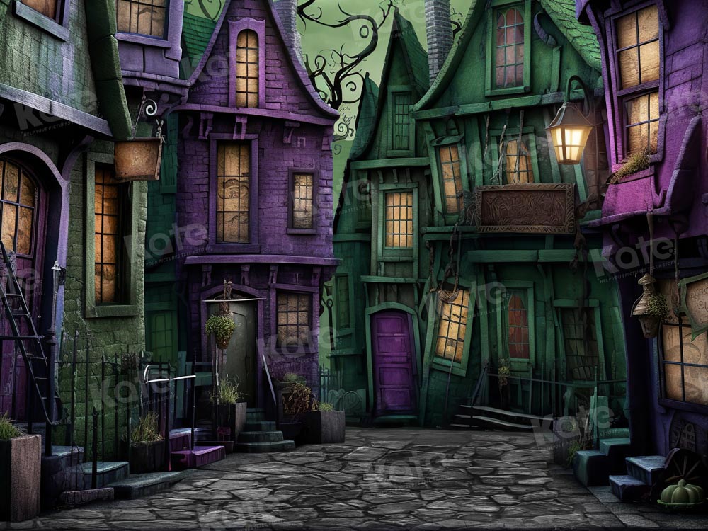 Kate Halloween Street Backdrop for Photography - Kate Backdrop AU