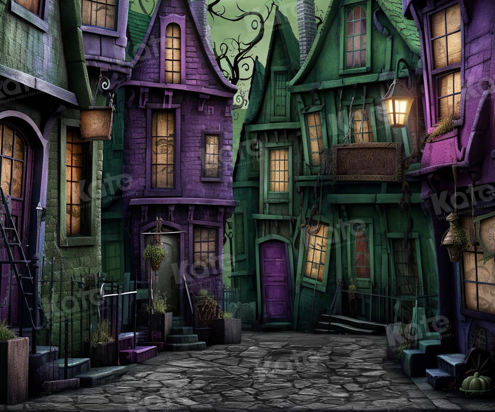 Kate Halloween Street Backdrop for Photography - Kate Backdrop AU