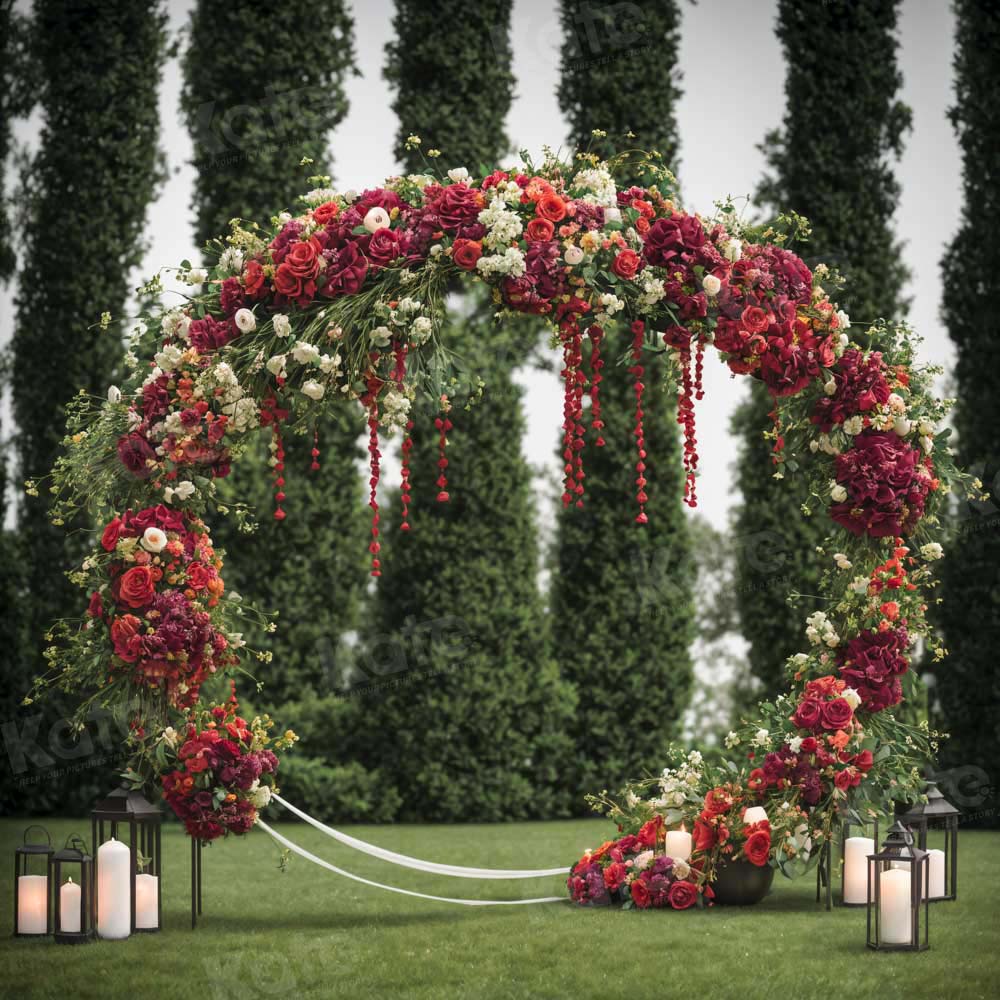 Kate Lawn Wedding Garland Backdrop Designed by Emetselch - Kate Backdrop AU