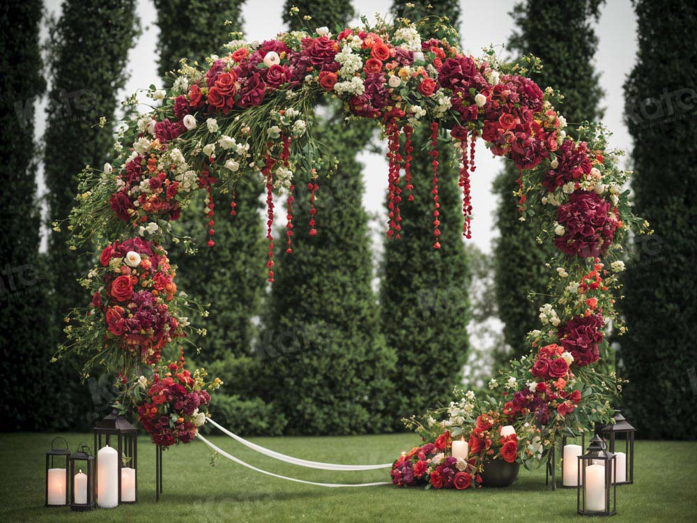 Kate Lawn Wedding Garland Backdrop Designed by Emetselch - Kate Backdrop AU