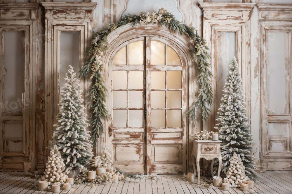 Kate Retro Christmas Wooden Candle Backdrop Designed by Emetselch - Kate Backdrop AU