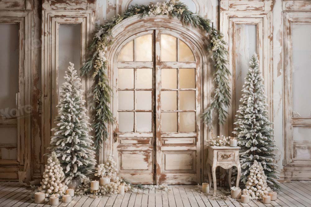 Kate Retro Christmas Wooden Candle Backdrop Designed by Emetselch - Kate Backdrop AU