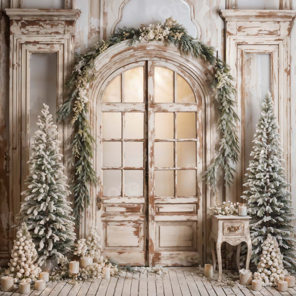 Kate Retro Christmas Wooden Candle Backdrop Designed by Emetselch - Kate Backdrop AU