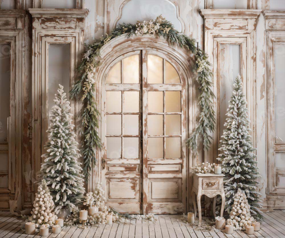 Kate Retro Christmas Wooden Candle Backdrop Designed by Emetselch - Kate Backdrop AU