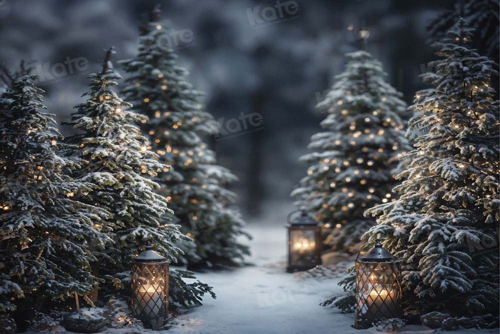 Kate Christmas Tree Winter Snow Backdrop for Photography - Kate Backdrop AU