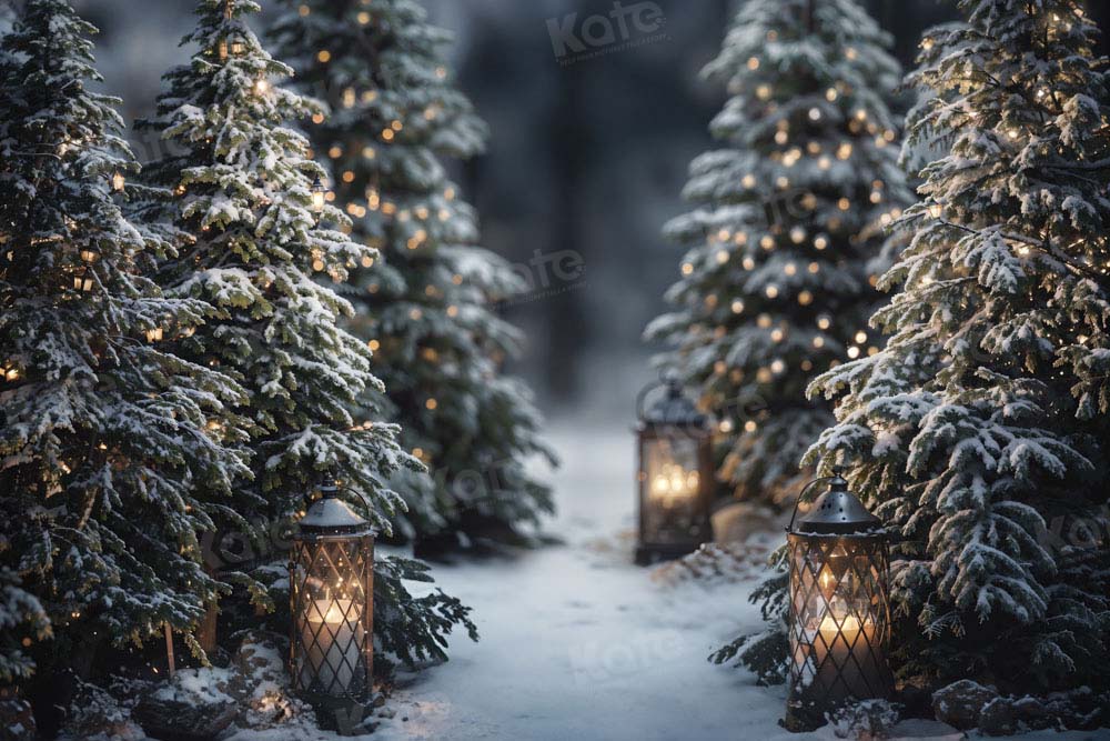Kate Christmas Tree Winter Snow Backdrop for Photography - Kate Backdrop AU