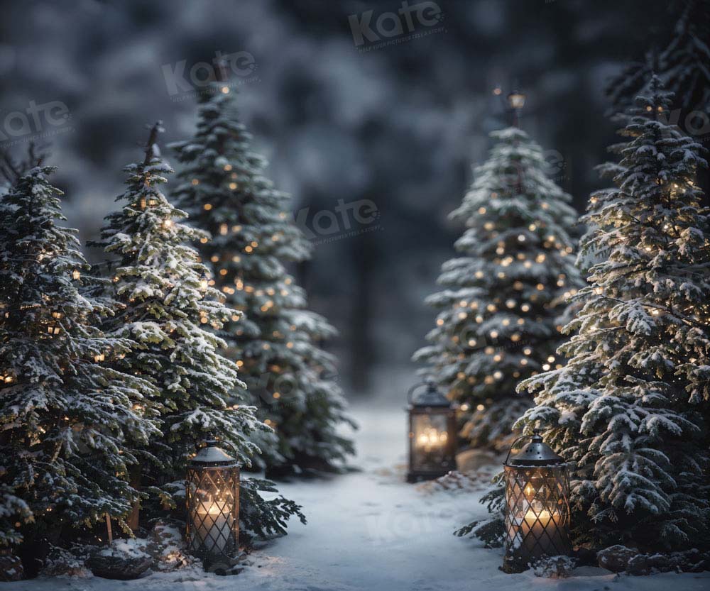 Kate Christmas Tree Winter Snow Backdrop for Photography - Kate Backdrop AU