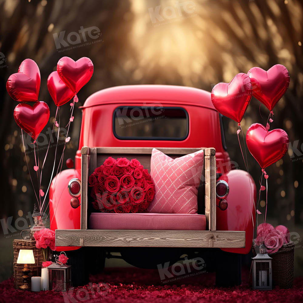 Kate Valentine's Day Love Balloon Truck Backdrop Designed by Chain Photography - Kate Backdrop AU