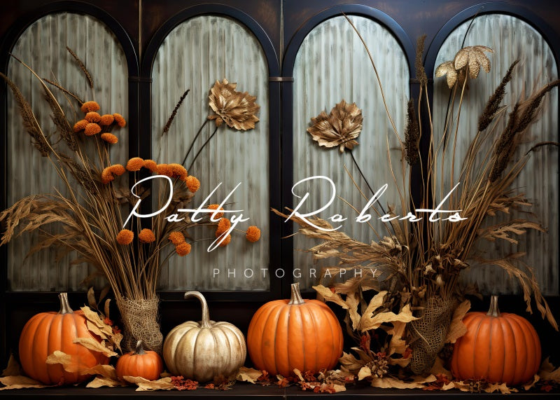 Kate Boho Dark Pumpkins Backdrop Designed by Patty Robertss - Kate Backdrop AU