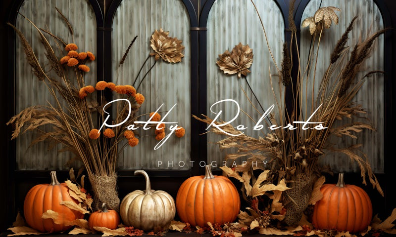 Kate Boho Dark Pumpkins Backdrop Designed by Patty Robertss - Kate Backdrop AU
