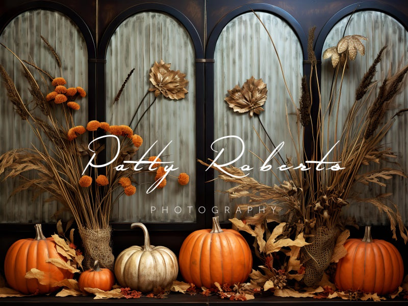 Kate Boho Dark Pumpkins Backdrop Designed by Patty Robertss - Kate Backdrop AU