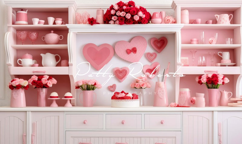 Kate Valentines Day Pink Kitchen Backdrop Designed by Patty Robertss - Kate Backdrop AU