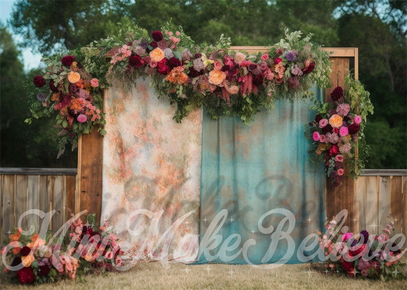 Kate Boho Outdoor Cutains Spring Backdrop Designed by Mini MakeBelieve - Kate Backdrop AU