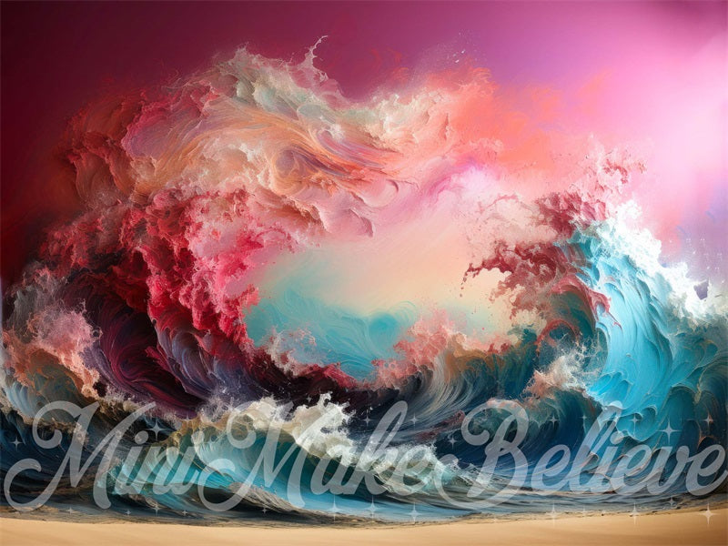Kate Painted Sunset Waves Interior Backdrop Designed by Mini MakeBelieve - Kate Backdrop AU